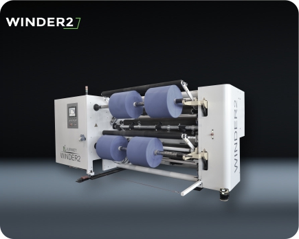 WINDER2 compact slitter with integrated unwind station